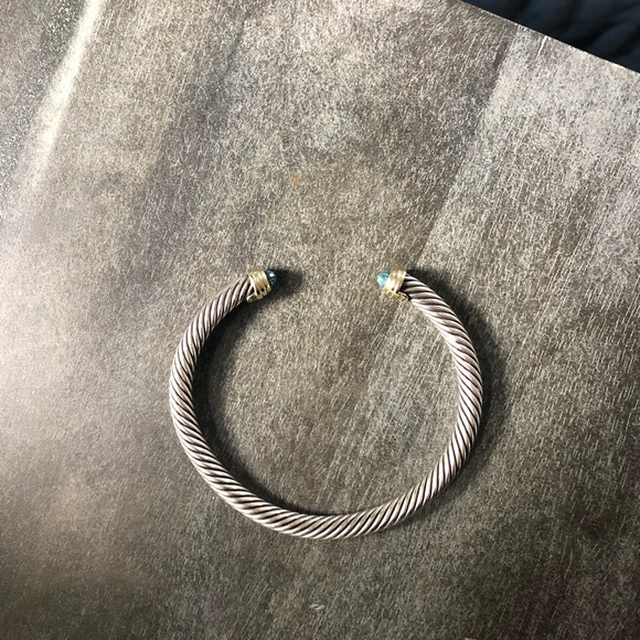 TRADE David Yurman Cable Bracelet w/ Blue Topaz - Picture 7 of 7